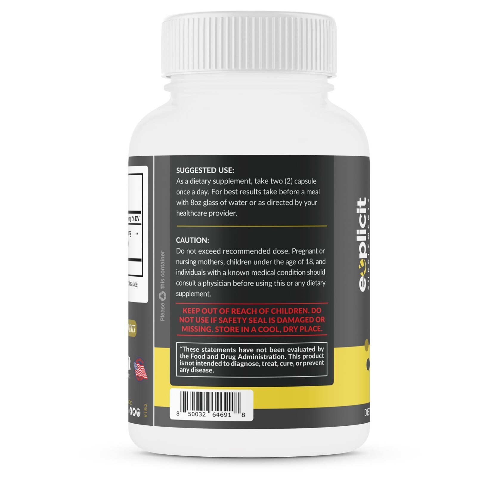 Turkesterone Max Strength, Ajuga Turkestanica Extract 10% Std 1200mg/45 Serv.