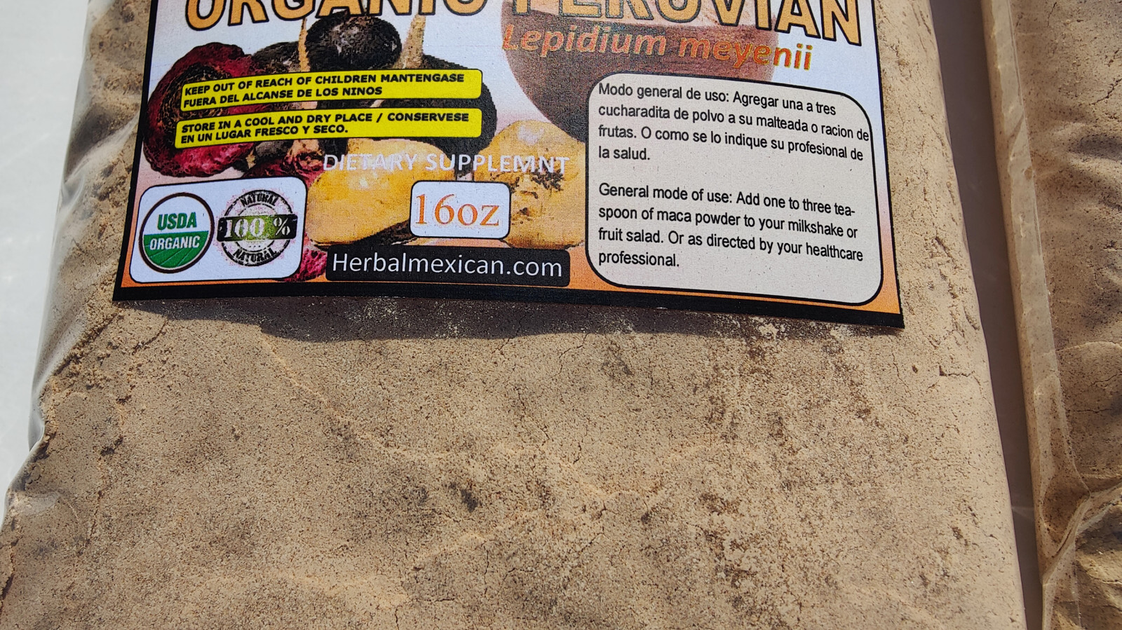 Organic Super food/superfood peruvian ginseng Maca Root Powder Raw maca powder
