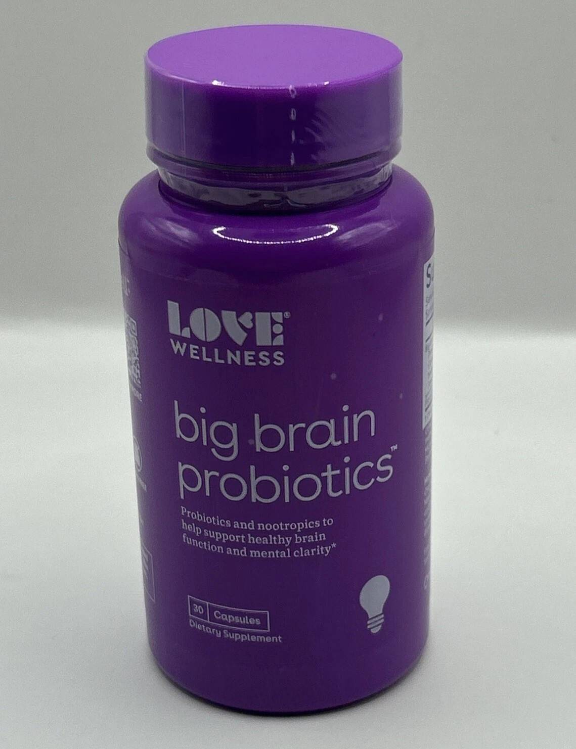 Love Wellness Big Brain Probiotics Nootropics Healthy Brain 30 Count Exp-01/2027