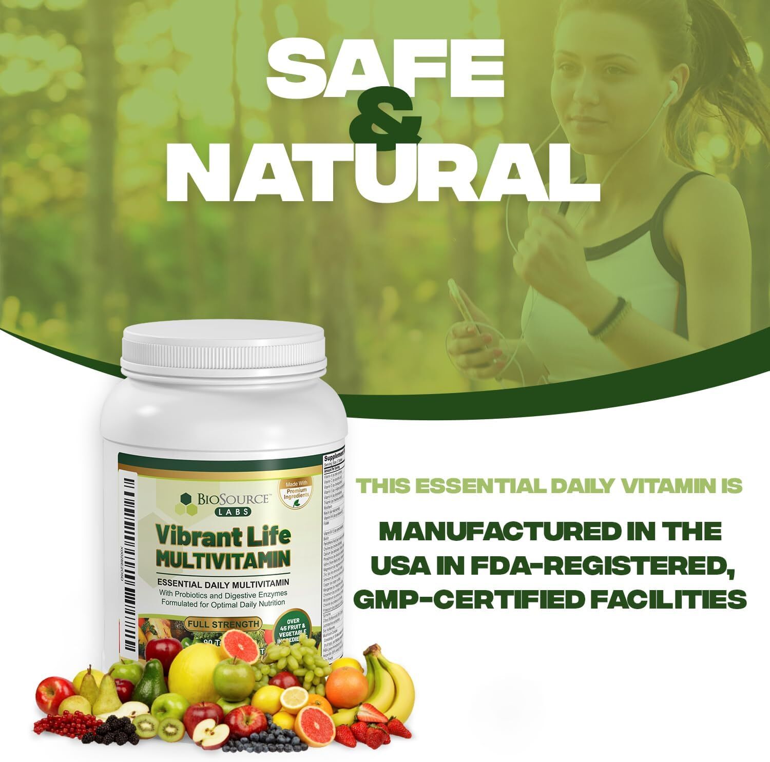 Vibrant Life Multivitamin with Probiotics, Digestive Enzymes & B-Complex