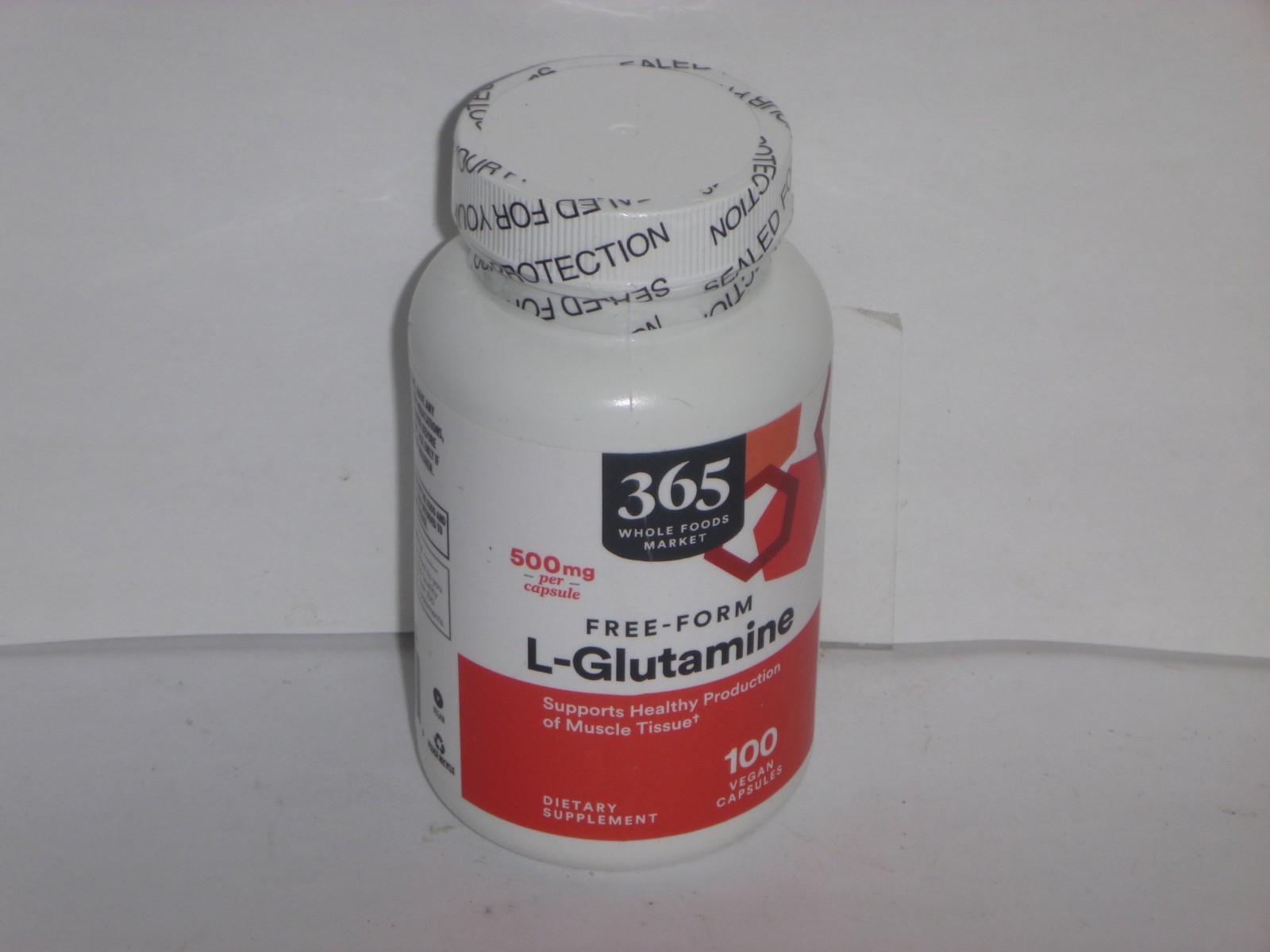 365 Whole Foods Market – L-Glutamine 500mg Free-Form 100 vegan capsules Exp12/26