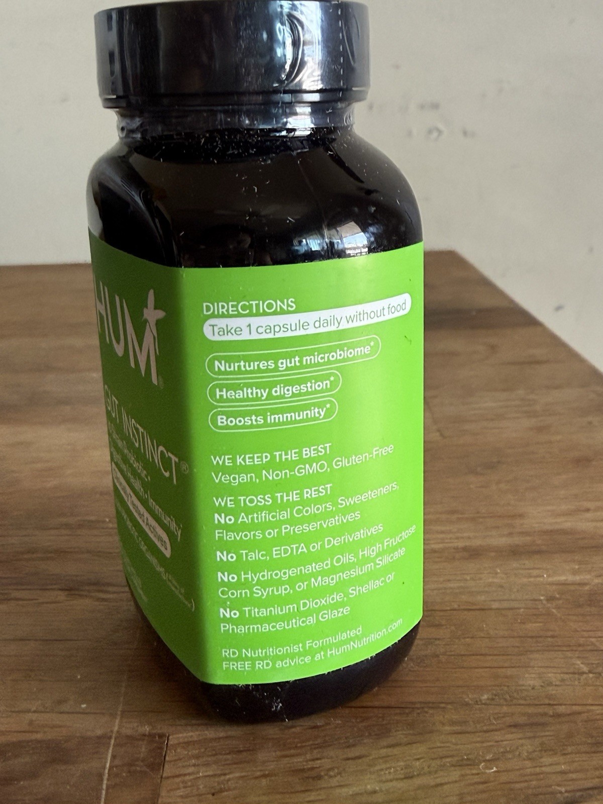 HUM Gut Instinct 30 Vegan Capsules – New & Sealed – Exp 02/2027