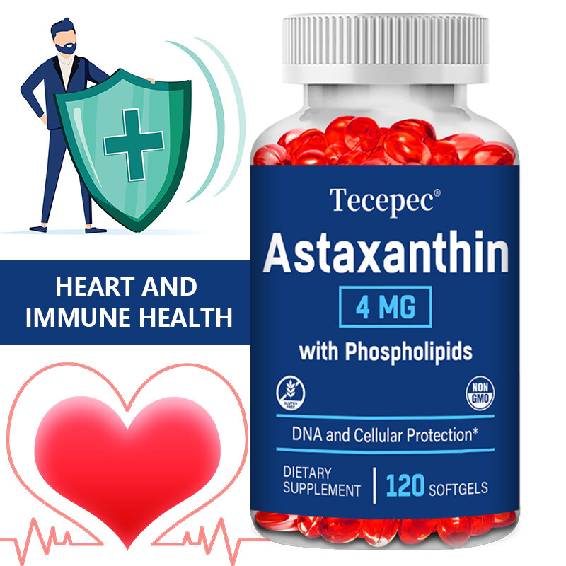 Astaxanthin 4mg with Phospholipids – Premium Supplement | Heart & Eye Health