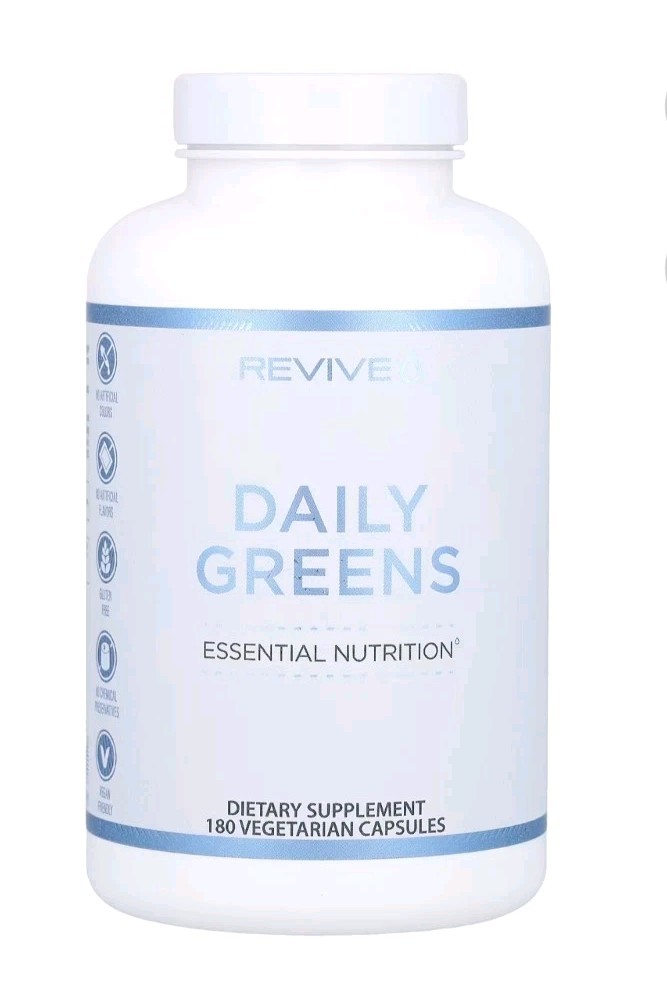 Revive Daily Greens Essential Nutrition 180 Vegetarian Capsules Exp 10/2026 NEW