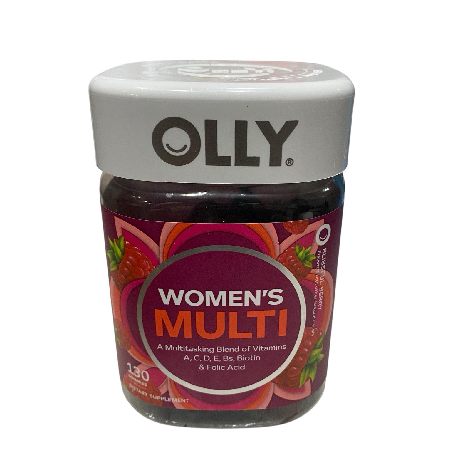 OLLY Women’s Multi Vitamin Gummies with Biotin, Blissful Berry 130 ct. Exp 07/26