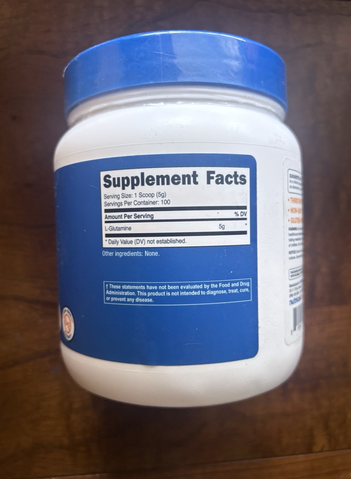 Nutricost L-Glutamine Powder Unflavored | 17.9 oz (100 Servings) EXP: 10/2027