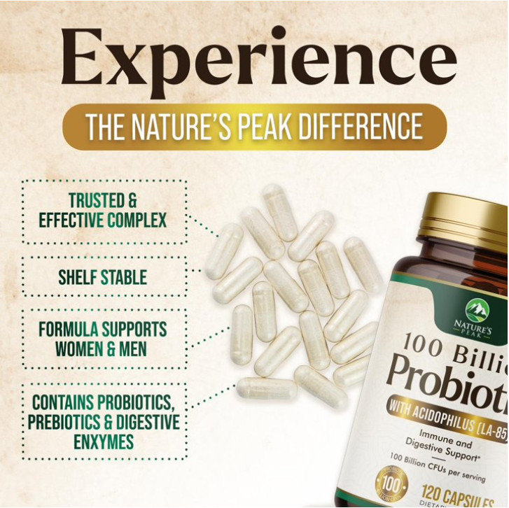 Probiotics for Women’s Digestive Health – 100 Billion CFU, 16 Strains Prebiotics