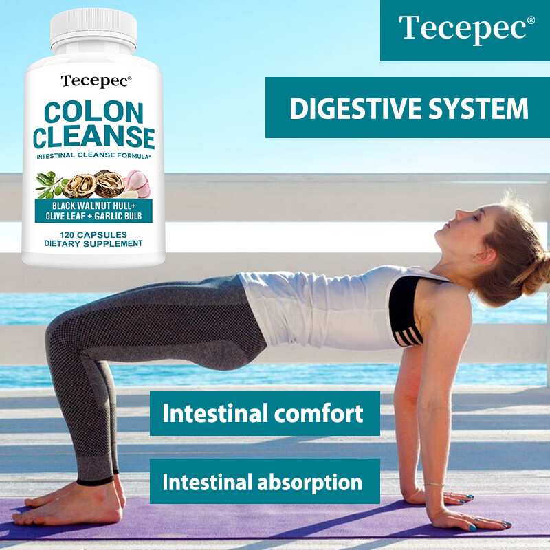 Colon Cleanse – Gut and Colon Support – Black Walnut Hull, Olive Leaf & Garlic