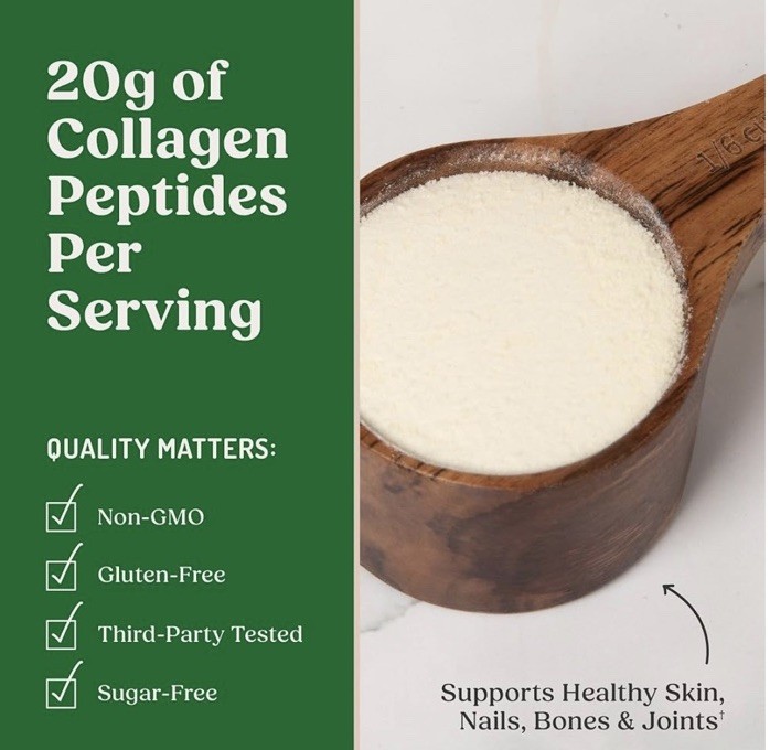 Bulletproof Collagen Peptides Powder Unflavored Hair/Skin/Nails Bone/Joint