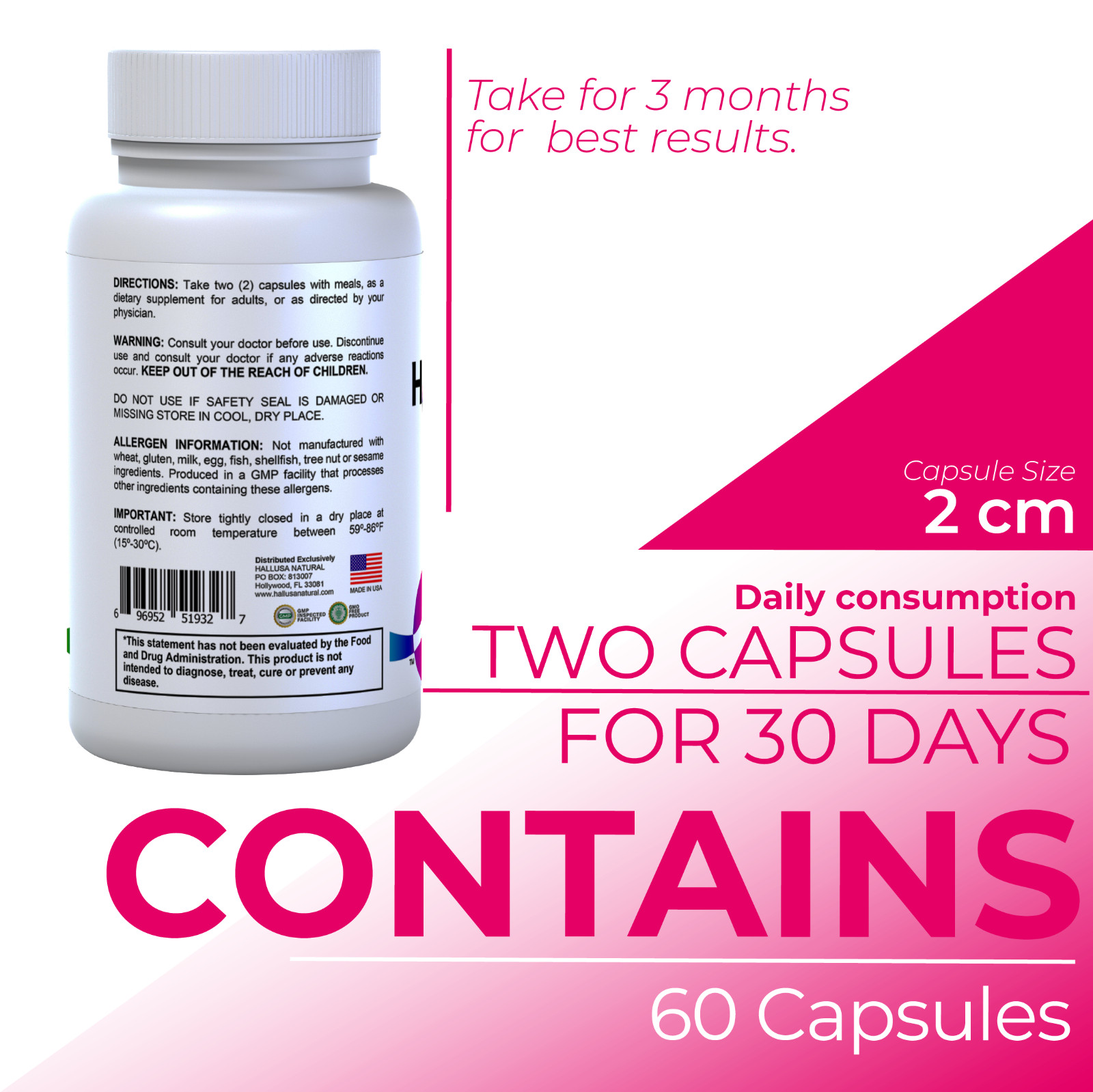 “HALLMULTIVIT Women’s Multivitamin Health – Vitality & Wellness – 60 Tabs “