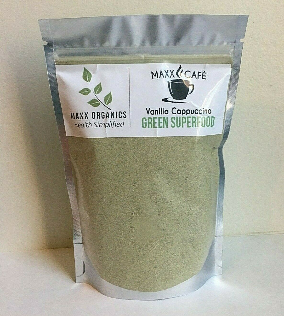 MAXX Organics 8 GREEN SUPERFOODS VANILLA CAPPUCCINO 21 Day Comp. Organifi Green