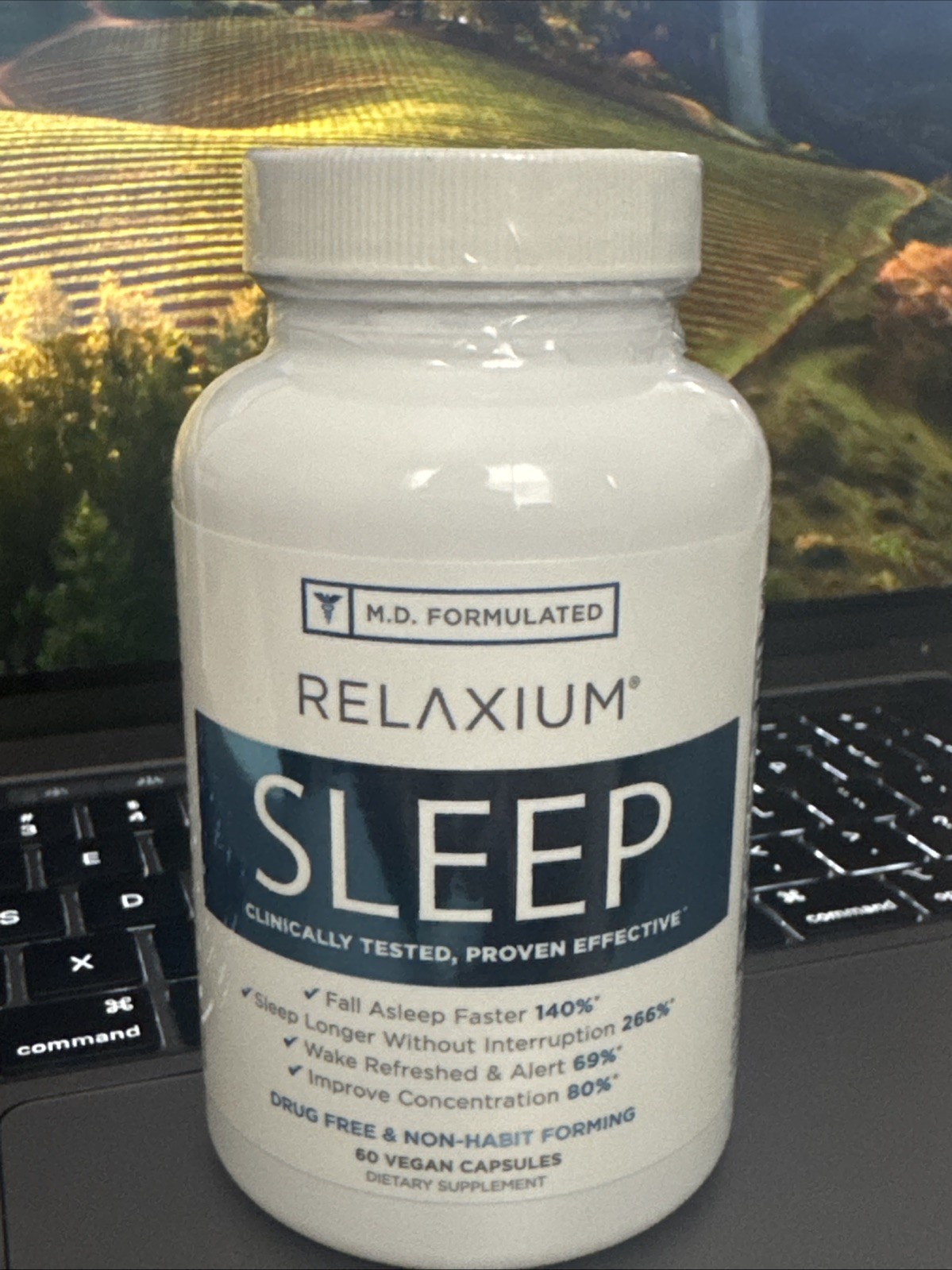 RELAXIUM SLEEP natural sleep support clinically proven 60 capsules ,New 🌹🍒