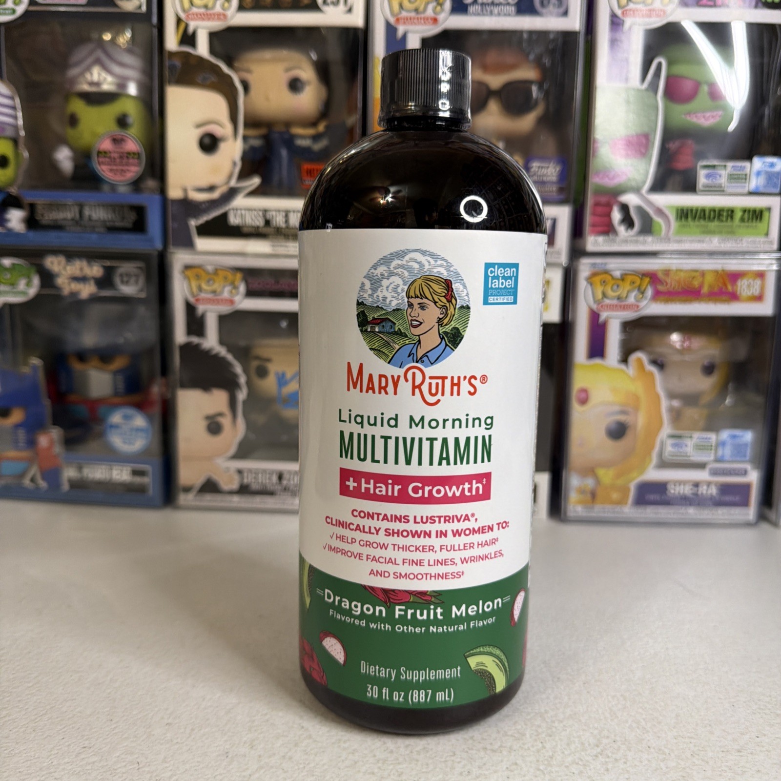 MaryRuth’s Liquid Morning Multivitamin + Hair Growth Dragon Fruit Melon 30oz
