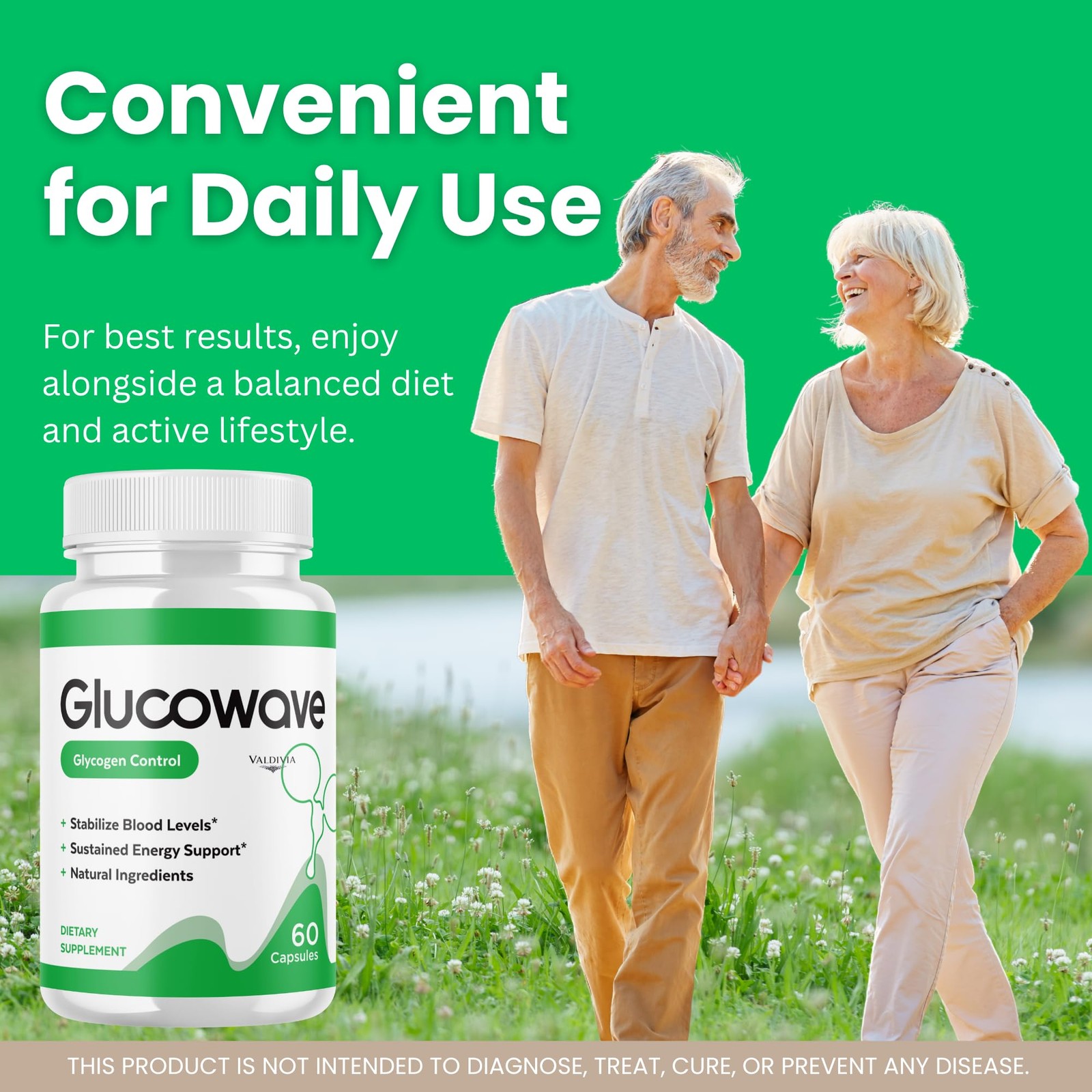 Valdivia (5 Pack) Glucowave Capsules 300 Capsules 5 Pack Blood Made in USA
