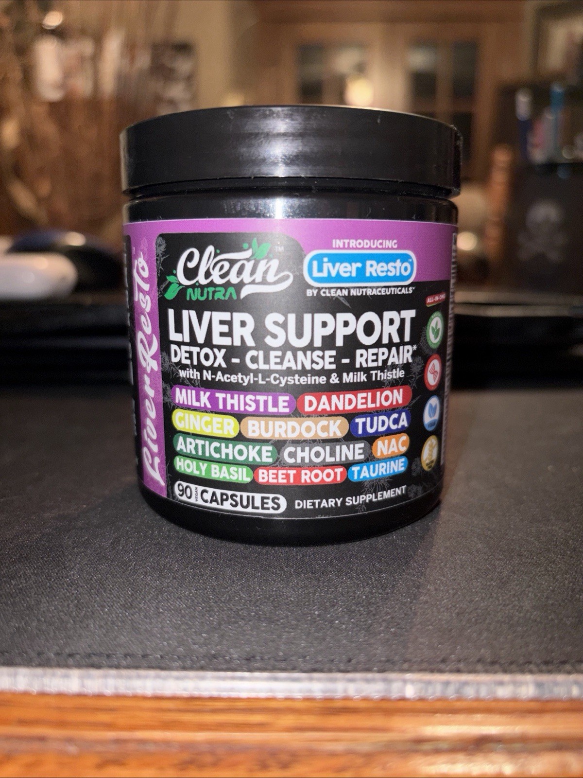 Clean Nutra Liver Support Vegan Capsules Milk Thistle Dandelion NAC 90ct Non-GMO