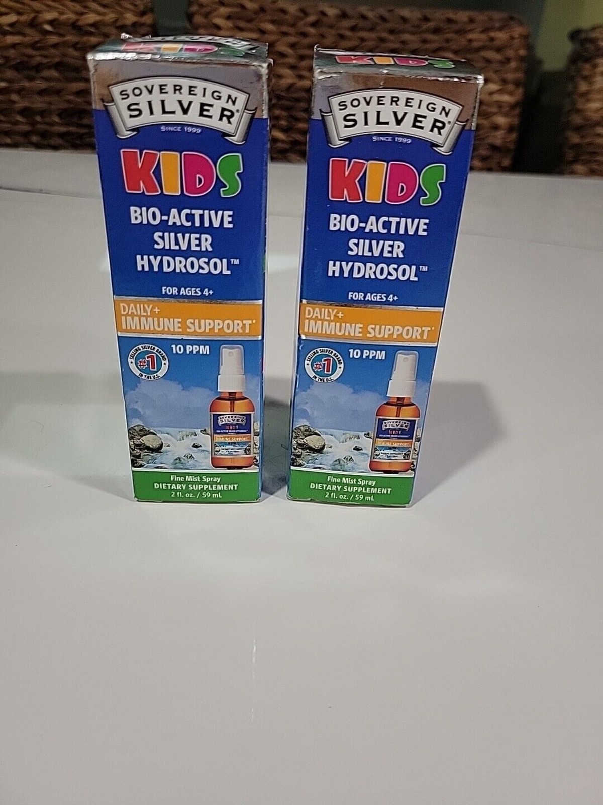 SET OF 2 Sovereign Silver Kids Bio-Active Silver Hydrosol 2 fl oz,Ex 10/25 RB