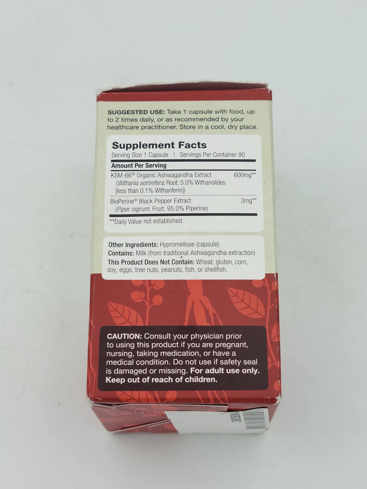 Daily Nutra KSM-66 Ashwagandha 600mg 90 Capsules Organic Relaxation Endurance