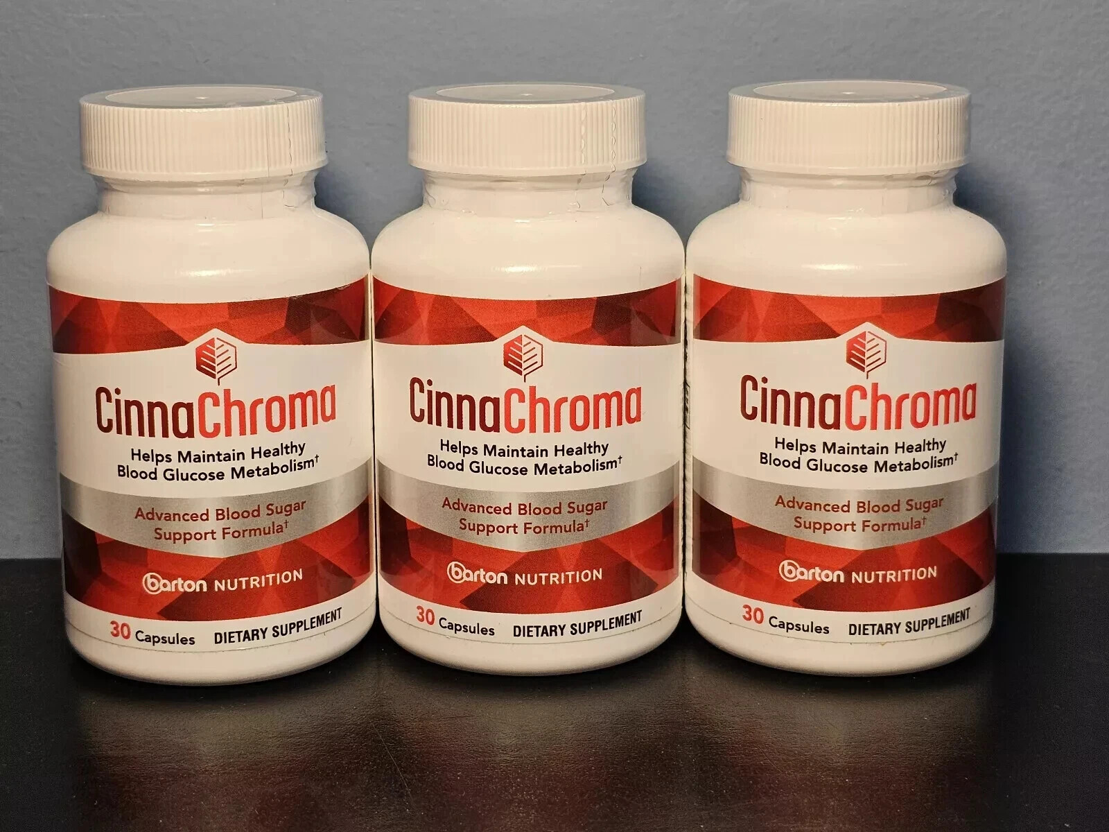 Lot of 3 Barton Nutrition CinnaChroma – 30 Caps each! NEW! Exp 12/27