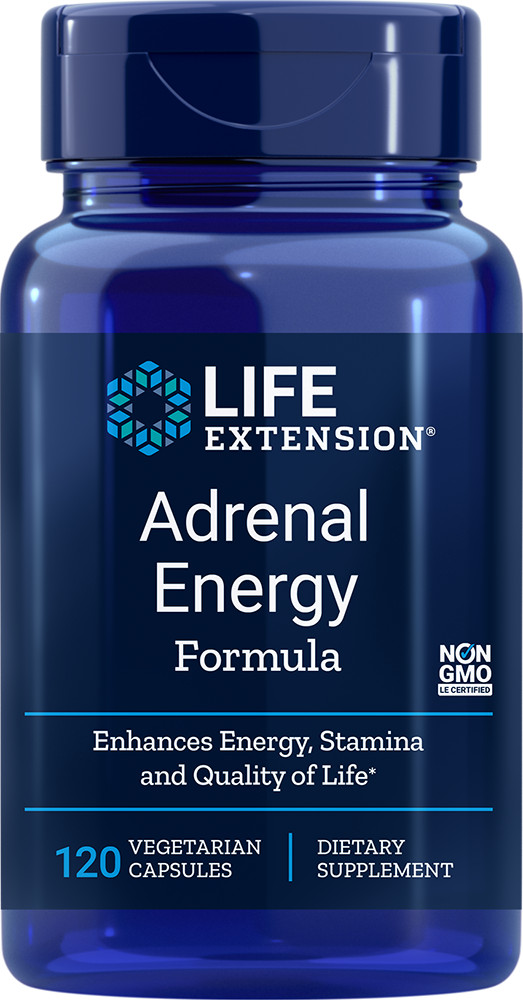 Life Extension ADRENAL ENERGY FORMULA 120 VEGETARIAN CAPSULES
