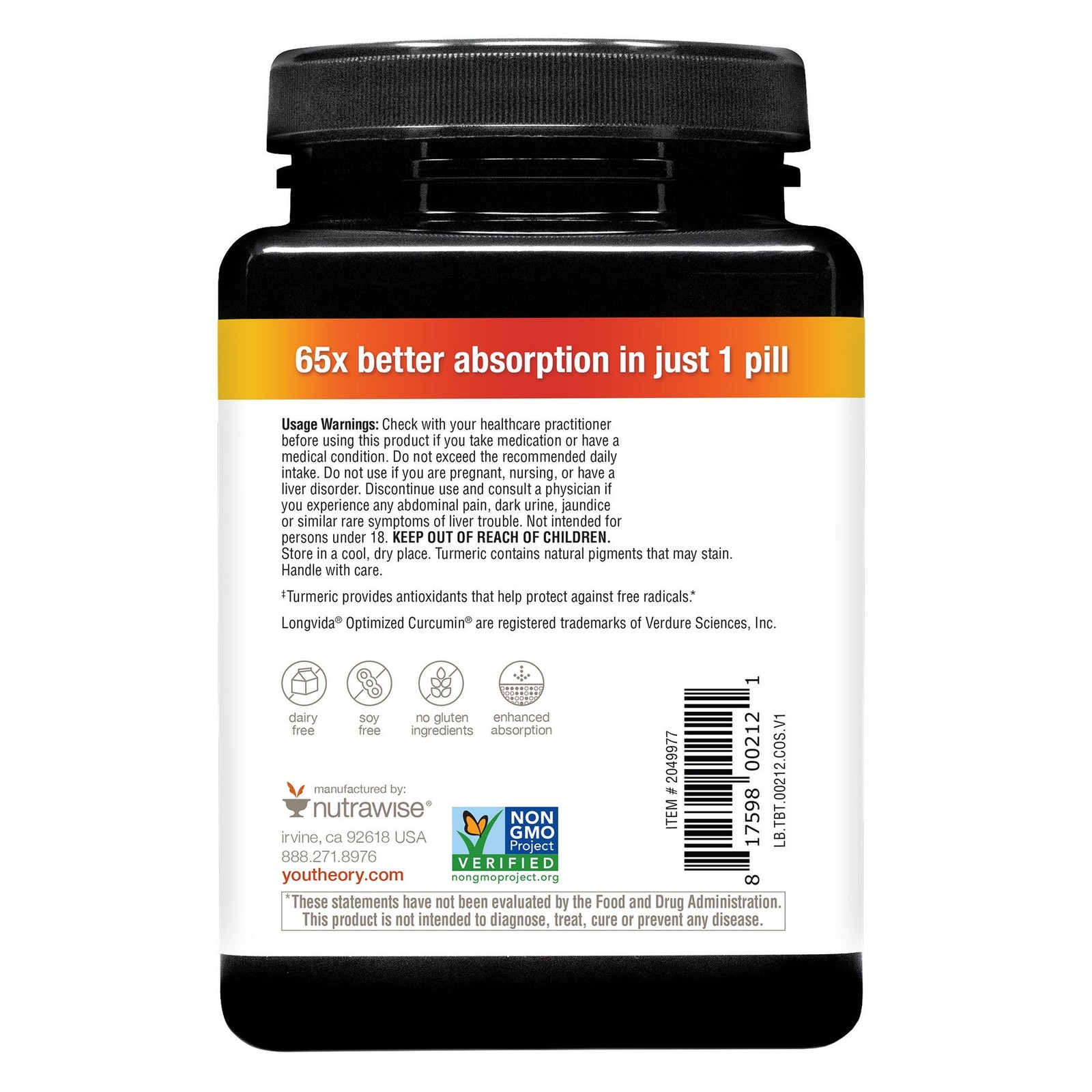 youtheory Total Body Turmeric, 90 Vegetarian Capsules