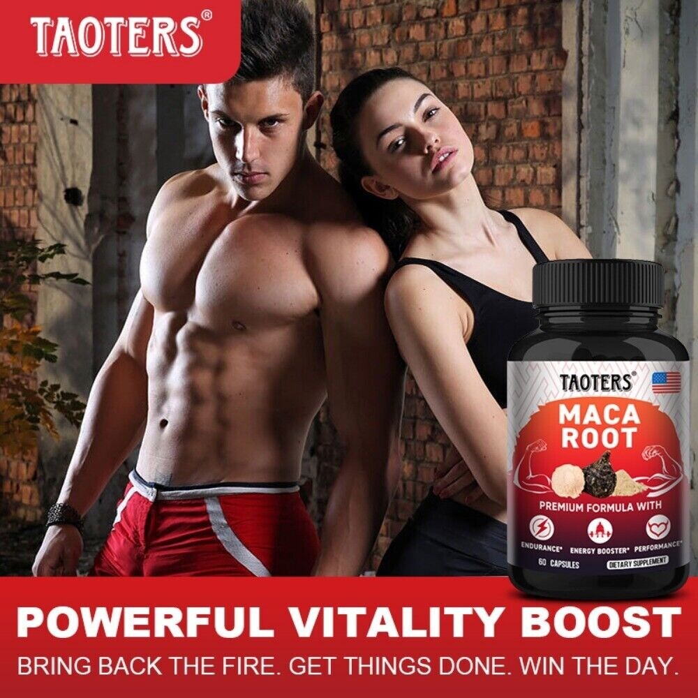 Maca Root Capsules with Ginseng and Saw Palmetto Support Libido Enhancement