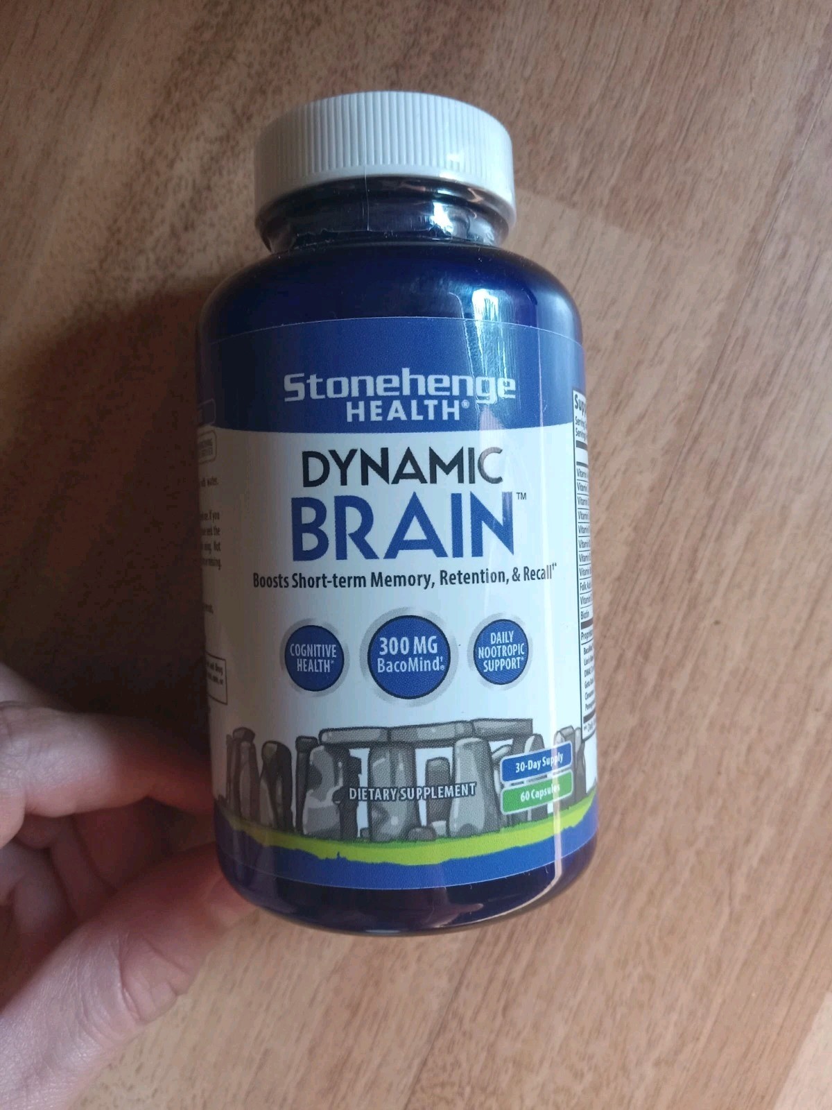 Brain Memory Supplements Retention Recall Focus Capsules 30-Day Supply Vitamins