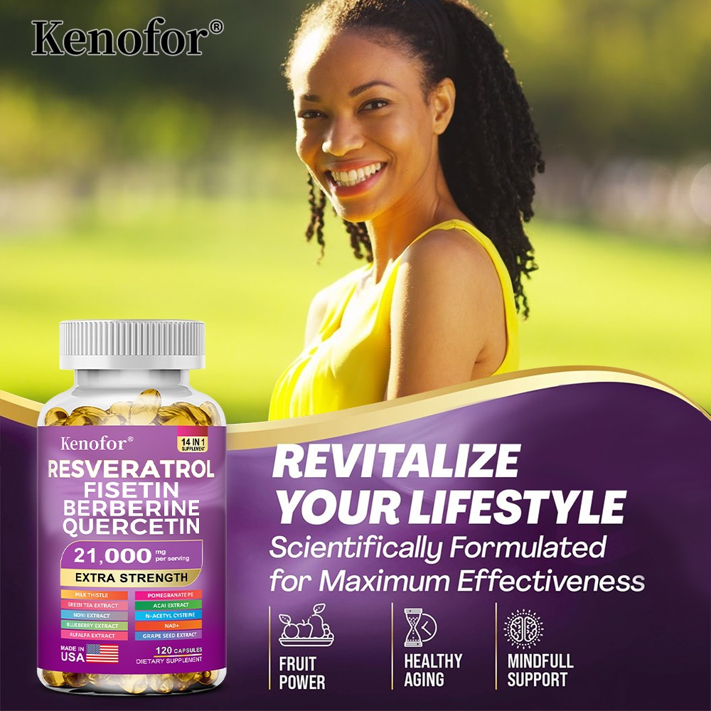 Resveratrol Supplement Formula With Berberine 4000mg Quercetin 800mg 120capsules