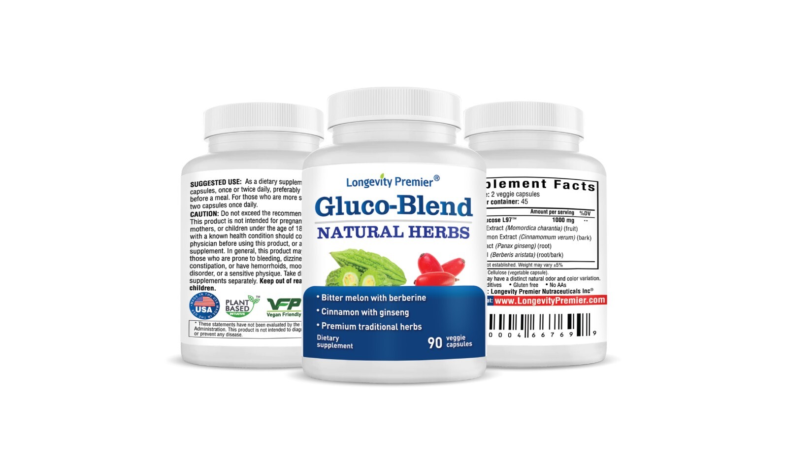 Longevity Glucose Formula: Boost Glucose Metabolism. Natural Bitter Melon & Berb