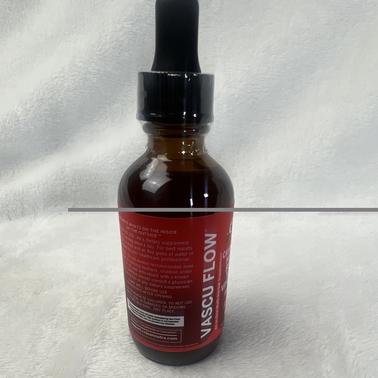 Clean Nutra Vascu Flow Liquid Drops Cayenne Hawthorn Beet Root D3 K2 2 fl oz