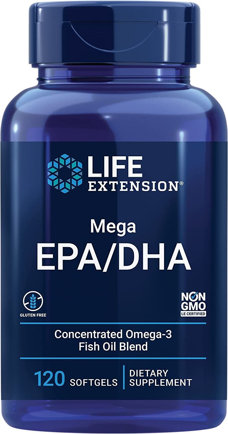 Life Extension, Mega EPA/DHA – 120 Softgels