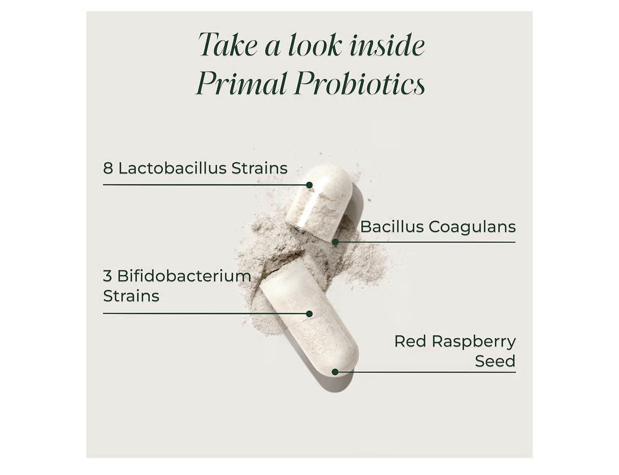 Primal Harvest Primal Probiotics Prebiotics Women Men Daily Supplement 30capsule