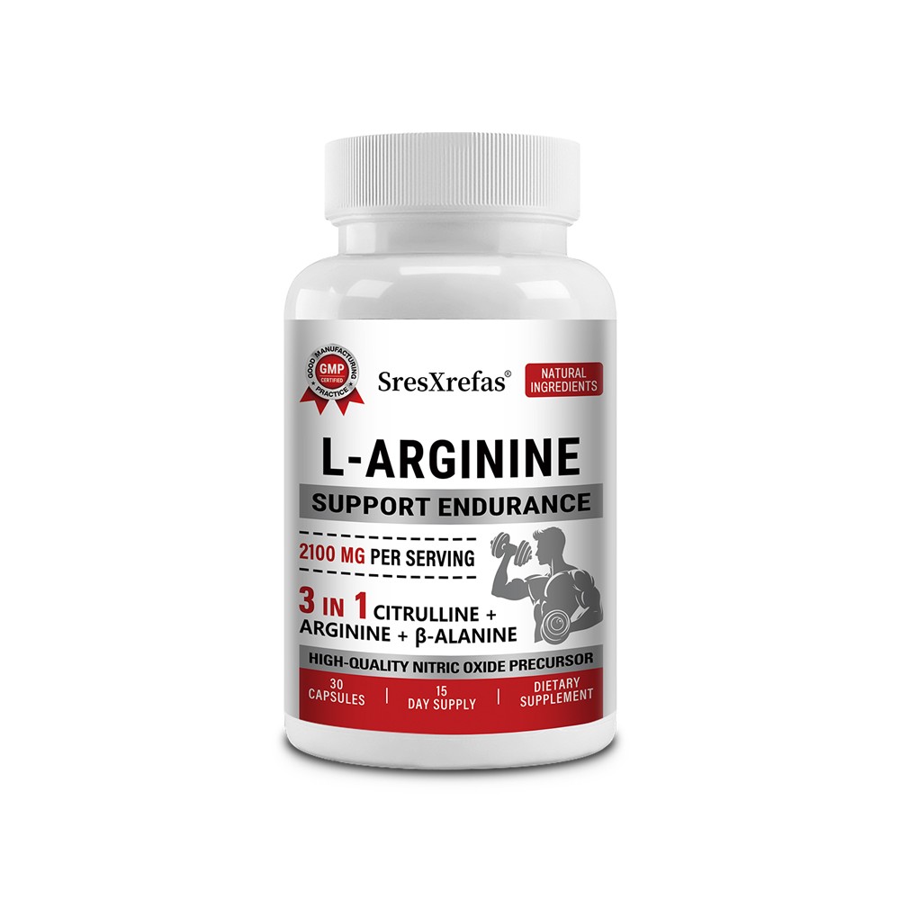 L Arginine Capsules Support Endurance Muscle Health Boost Energy 30-120 Count