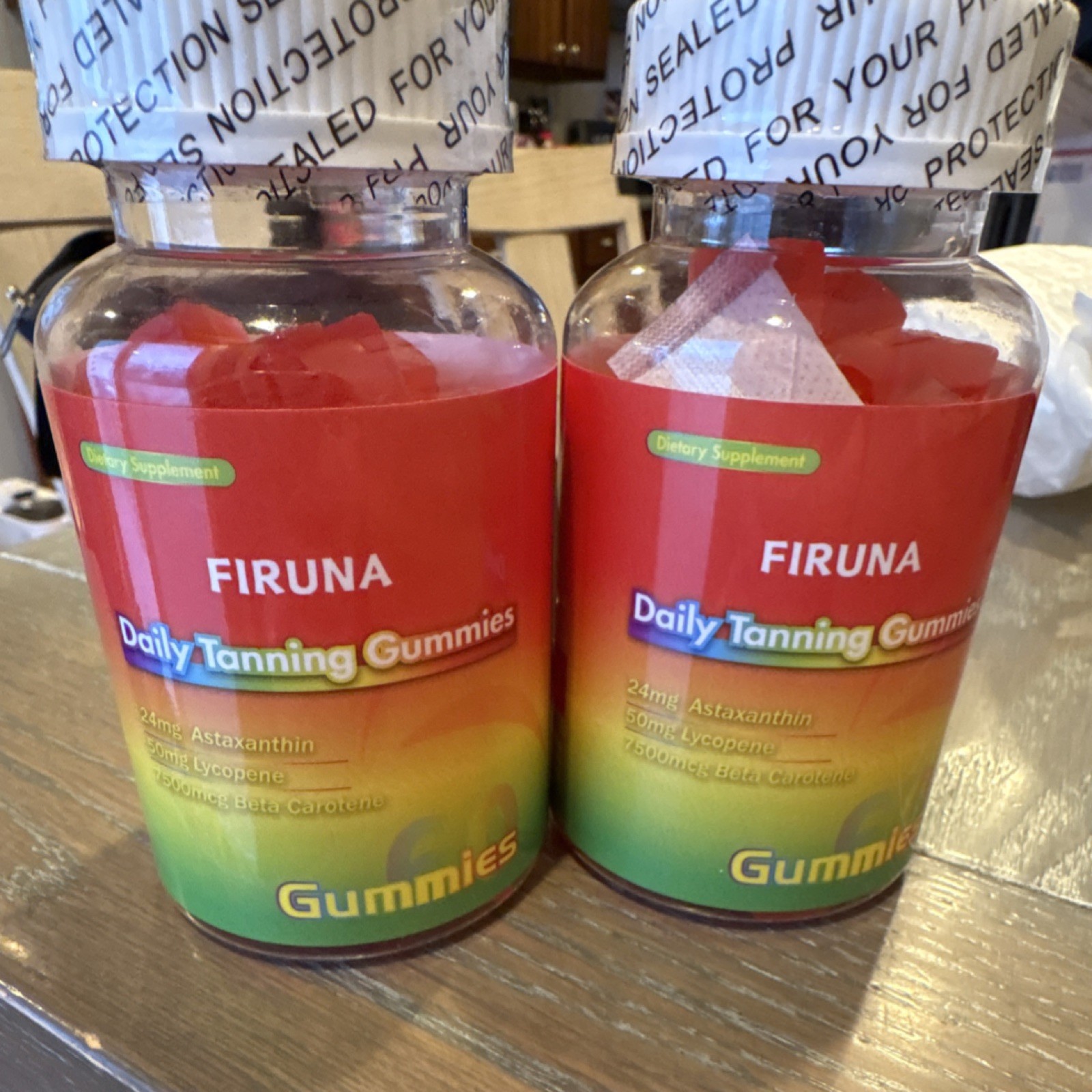 FIRUNA Tanning Support Gummies Astaxanthin Lycopene Vitamin D3