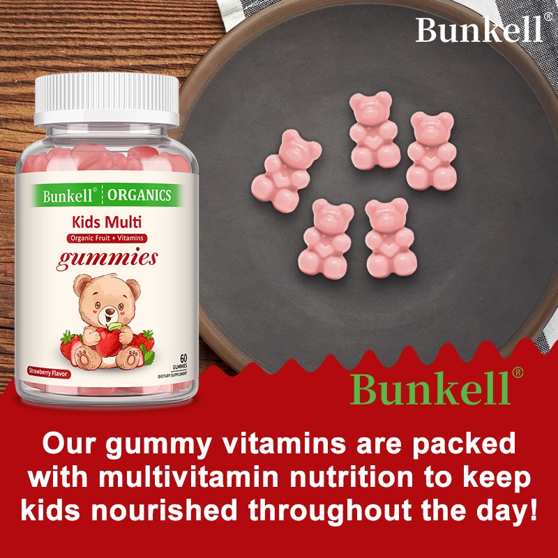 Kids Multivitamin Gummies – Gluten-Free, Sugar-Free, Daily Nutrition 60pcs