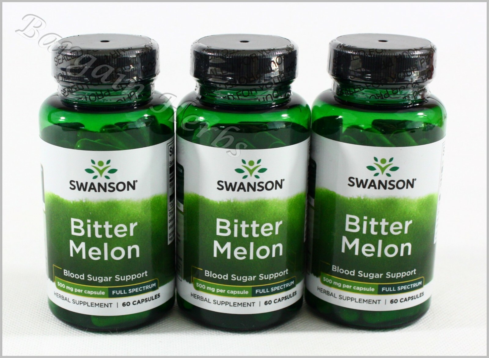 3x Swanson Bitter Melon Blood Sugar Supplement 500mg 60 Capsules Exp. 02/26