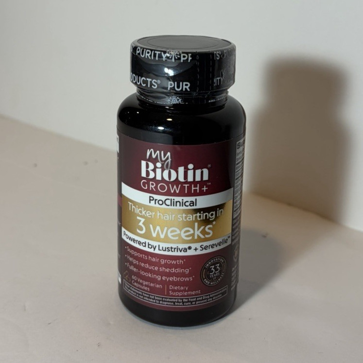 Purity Products MyBiotin Growth+ ProClinical 10,000 mcg 60 Caps Vegetarian