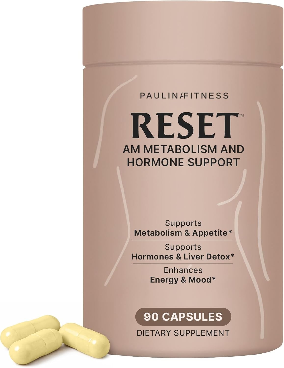 Paulina FITNESS Reset AM Metabolism & Hormone Support Supplement 90 Cap 03/2028