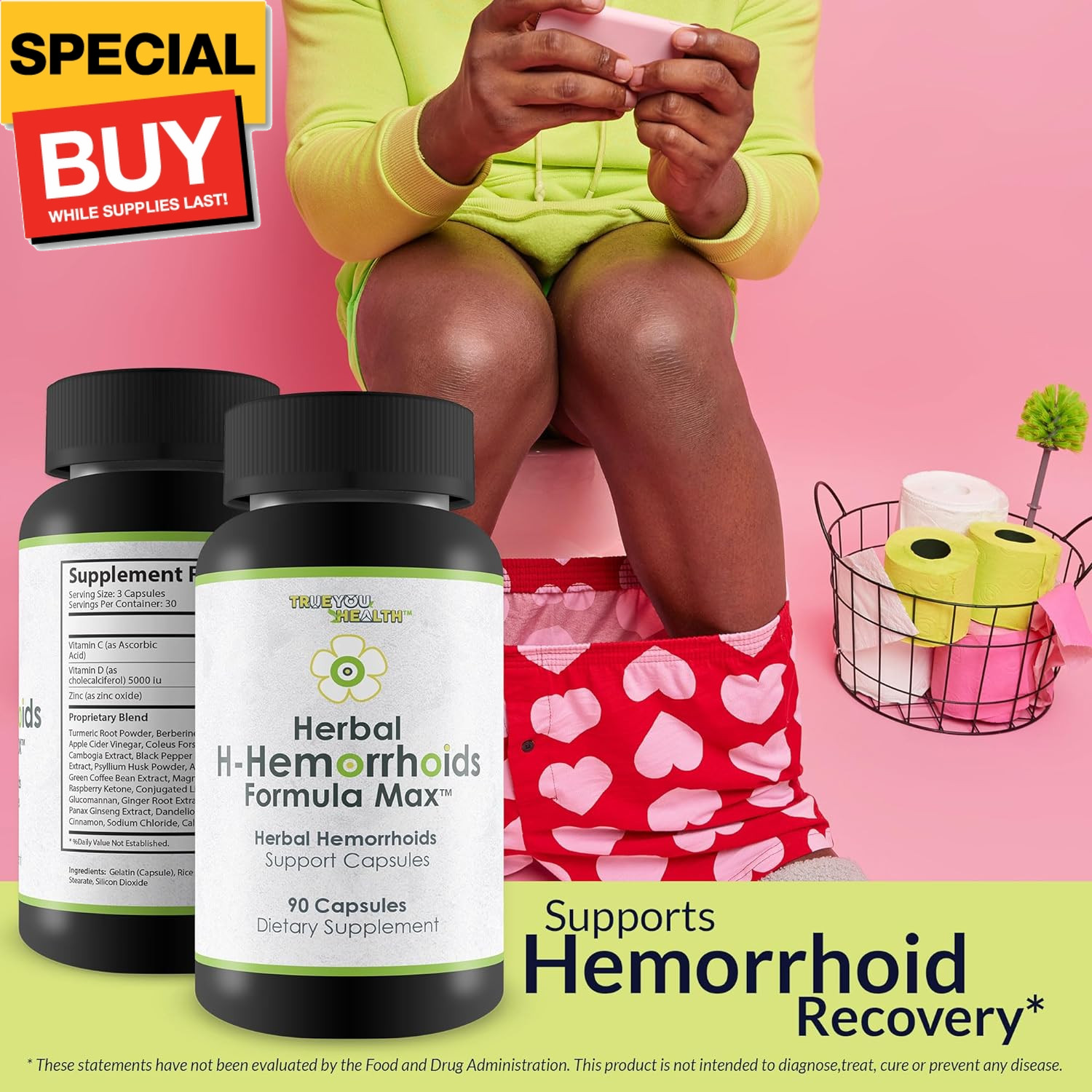 Herbal H-Hemorrhoids Formula Max – Our Best Herbal Hemorrhoids Treatment – Natur