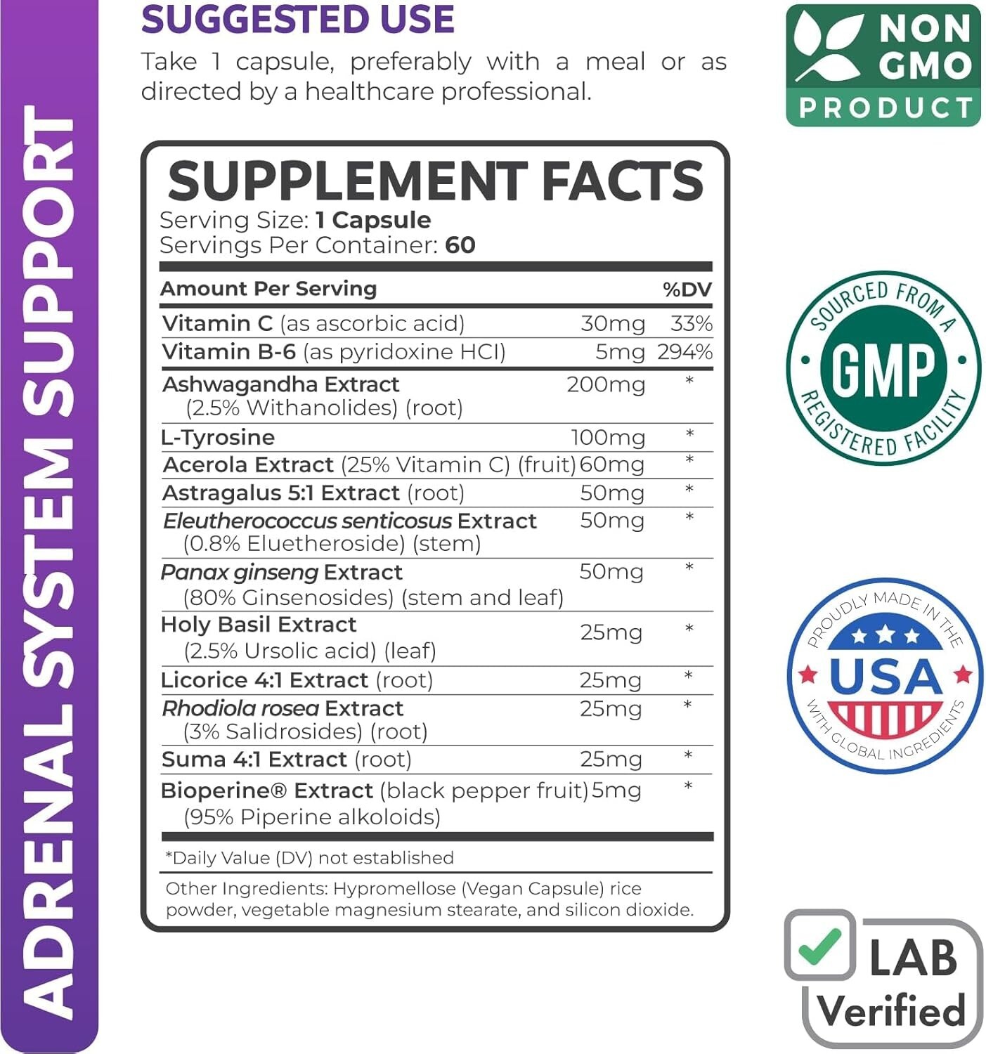 Health’s Harmony Adrenal Support Cortisol Manager Powerful Adrenal Health 60ct