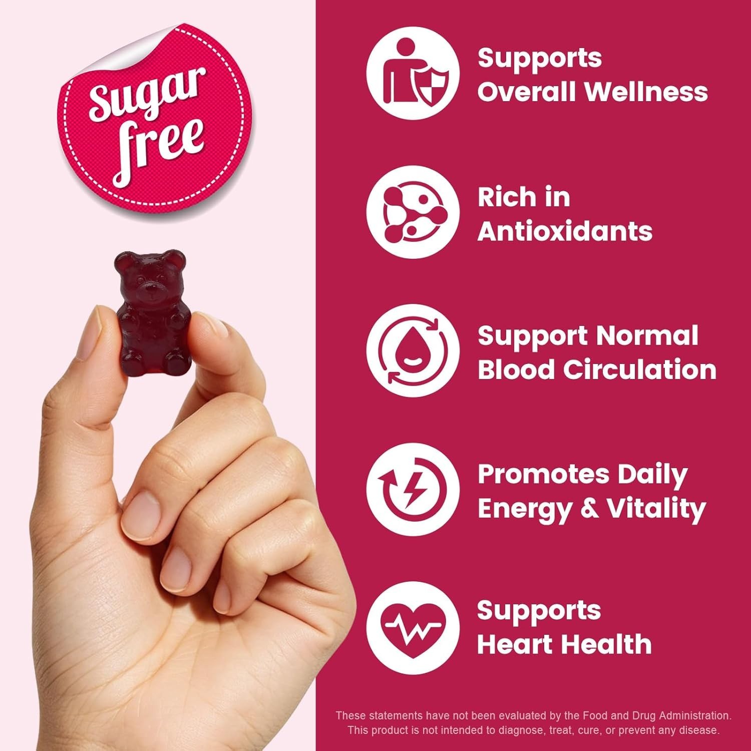 Beet Root w/ CoQ10, L-Arginine & Grape Seed Sugar-Free Gummies 60 ct