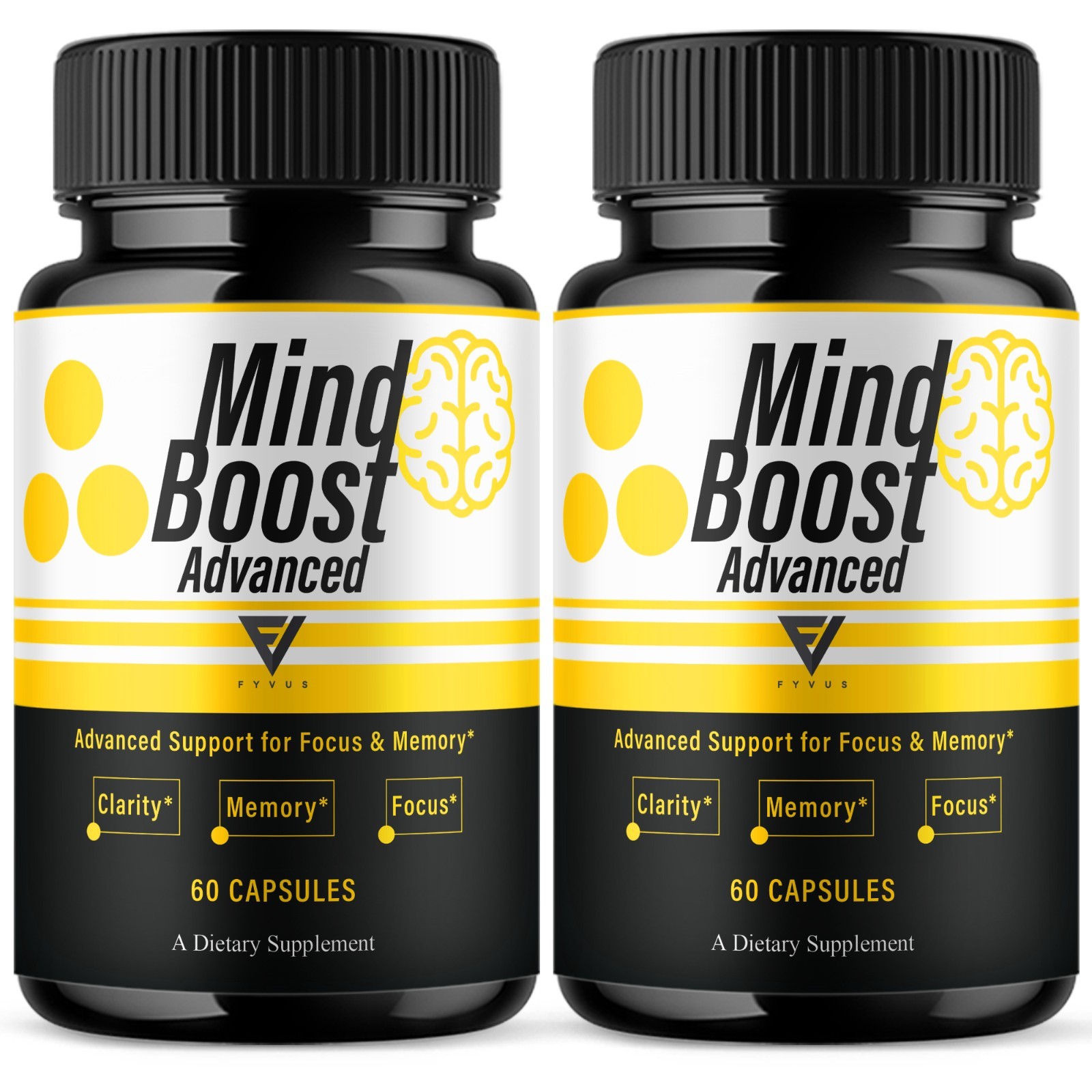 (2 Pack) Mind Boost Advanced Premium Nootropic Pills, Mind Boost (120 Capsules)