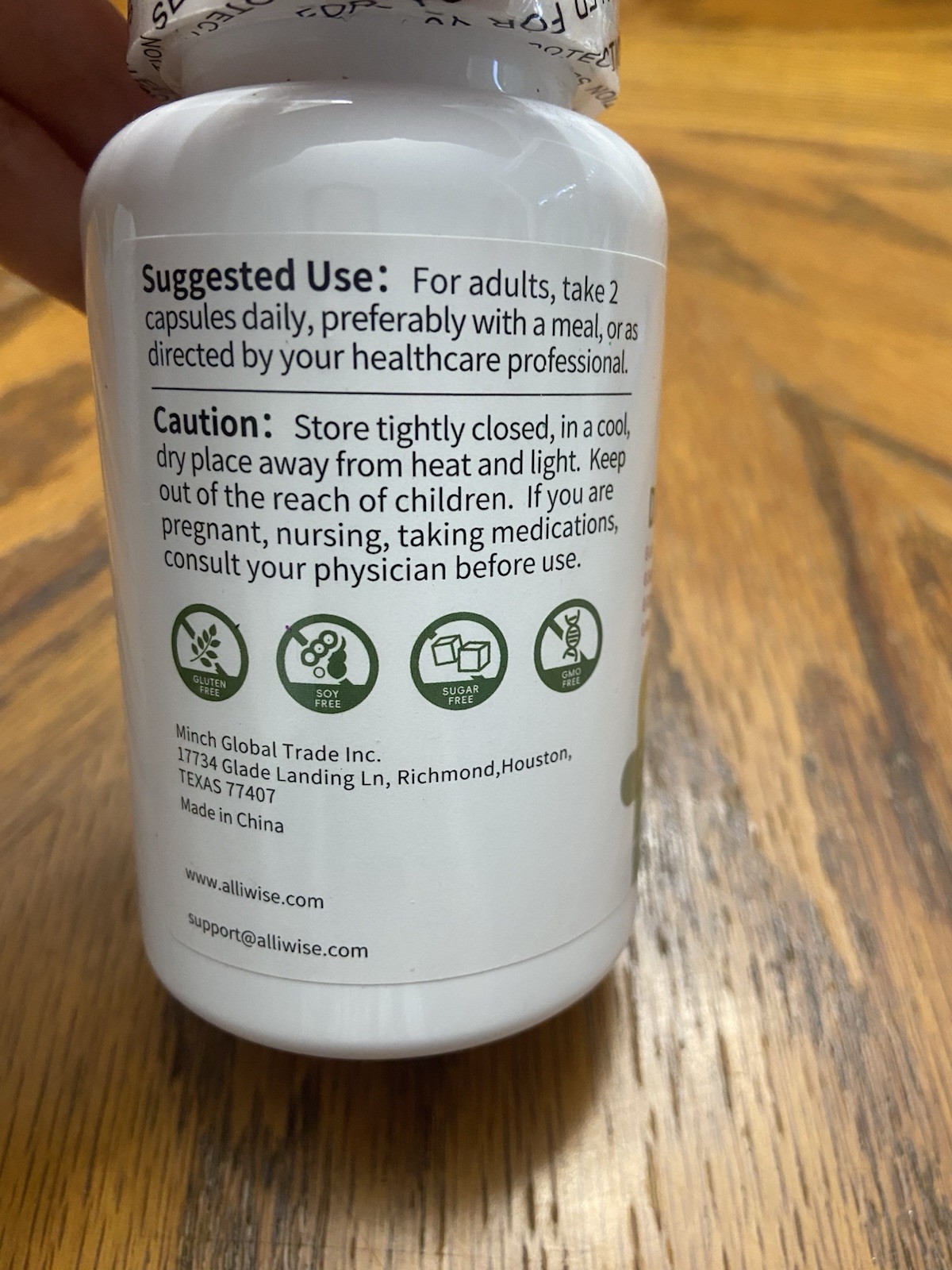 Alliwise Milk Thistle Dihydromyricetin 120 Capsules Non-GMO Gluten Dairy Free