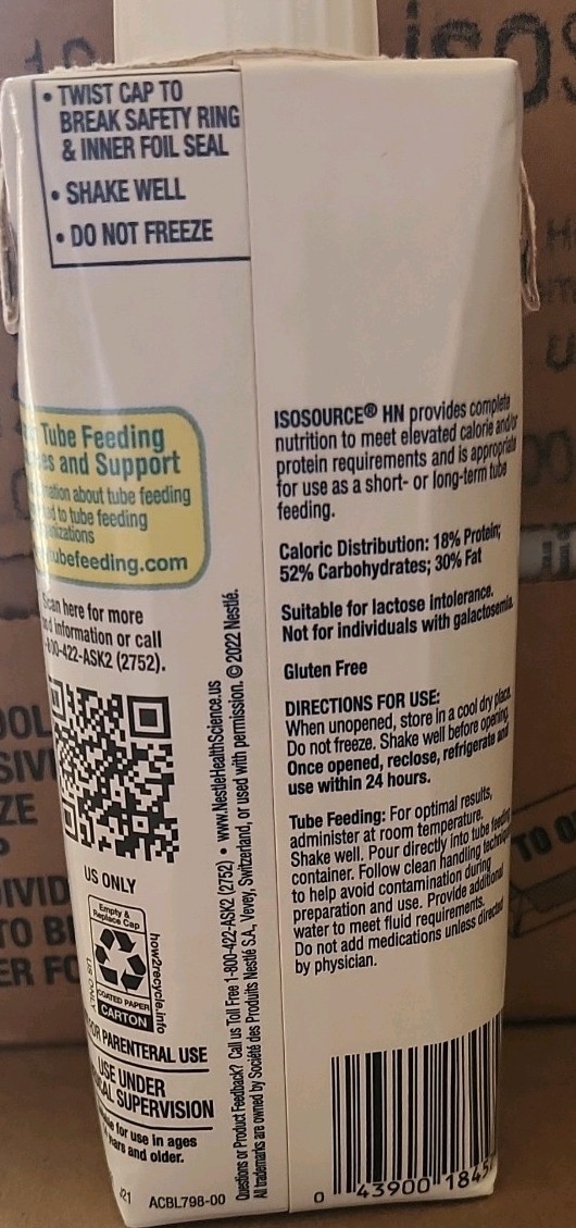 Nestle Isosource Hn, 8.45 Fluid Ounce, 24 Per Case