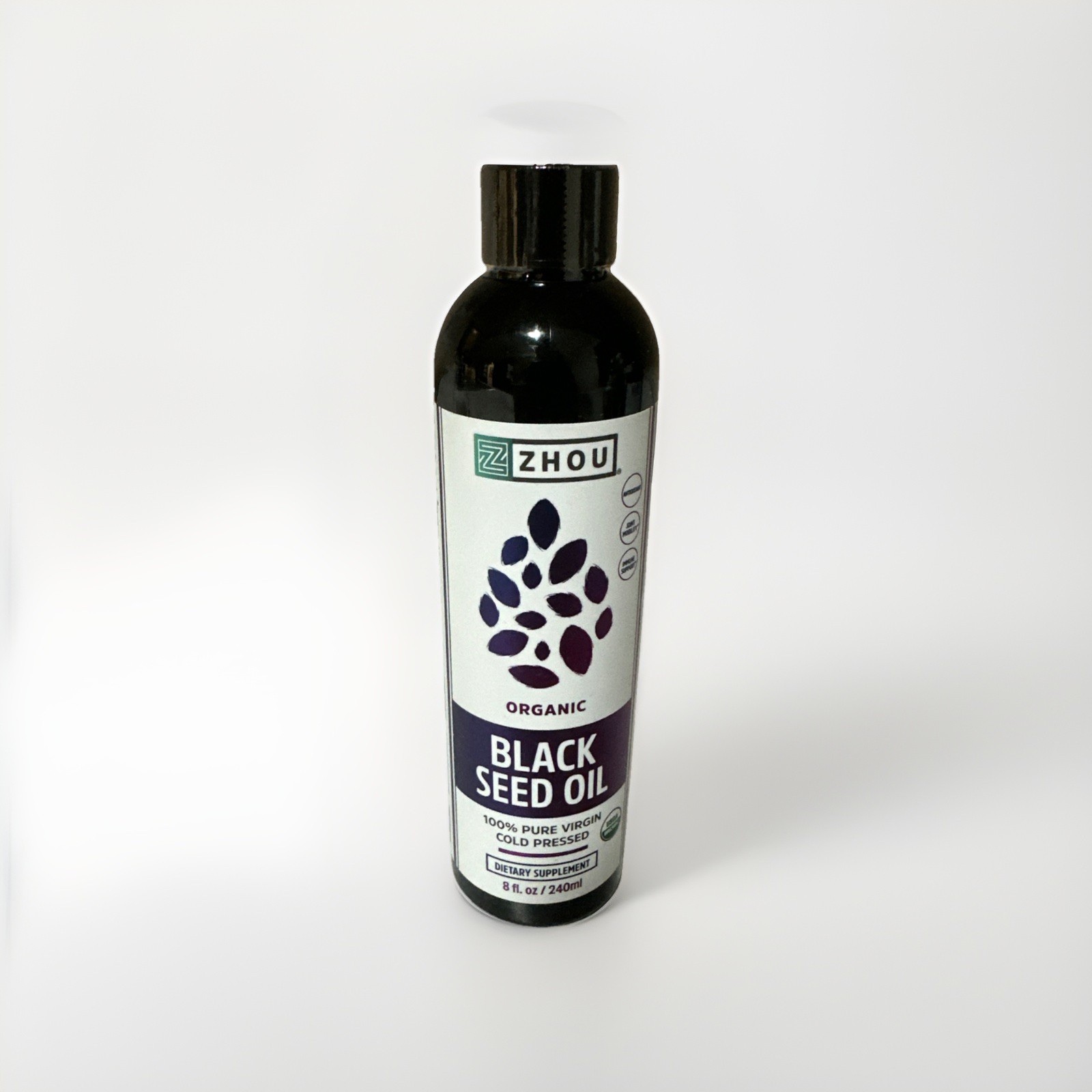 Zhou Organic Black Seed Oil 8 Fl. Oz / 240 ml Zhou Nutrition