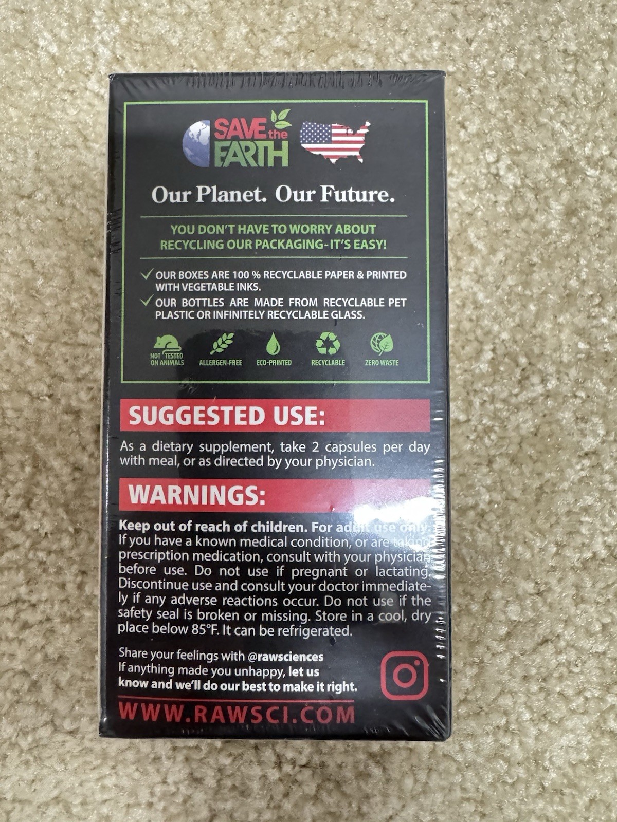 Raw Science Fadogia Agrestis Workout Support Enhanced Boost NEW Sealed Vegan