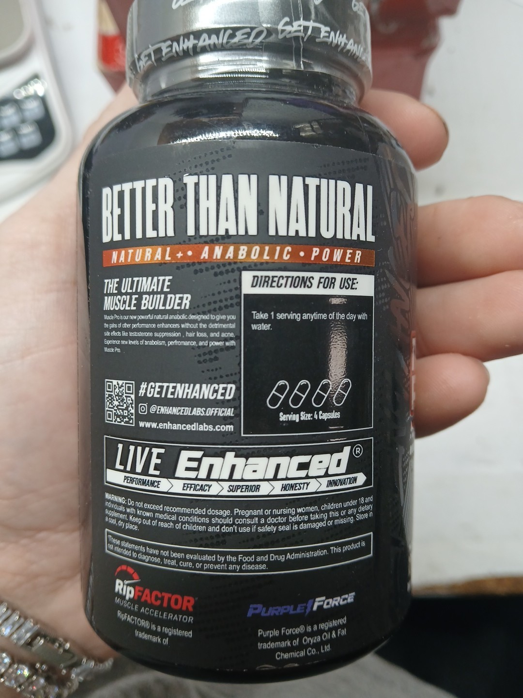Enhanced Muscle Pro Muscle Builder Supplement Muscle Growth 120 Capsules