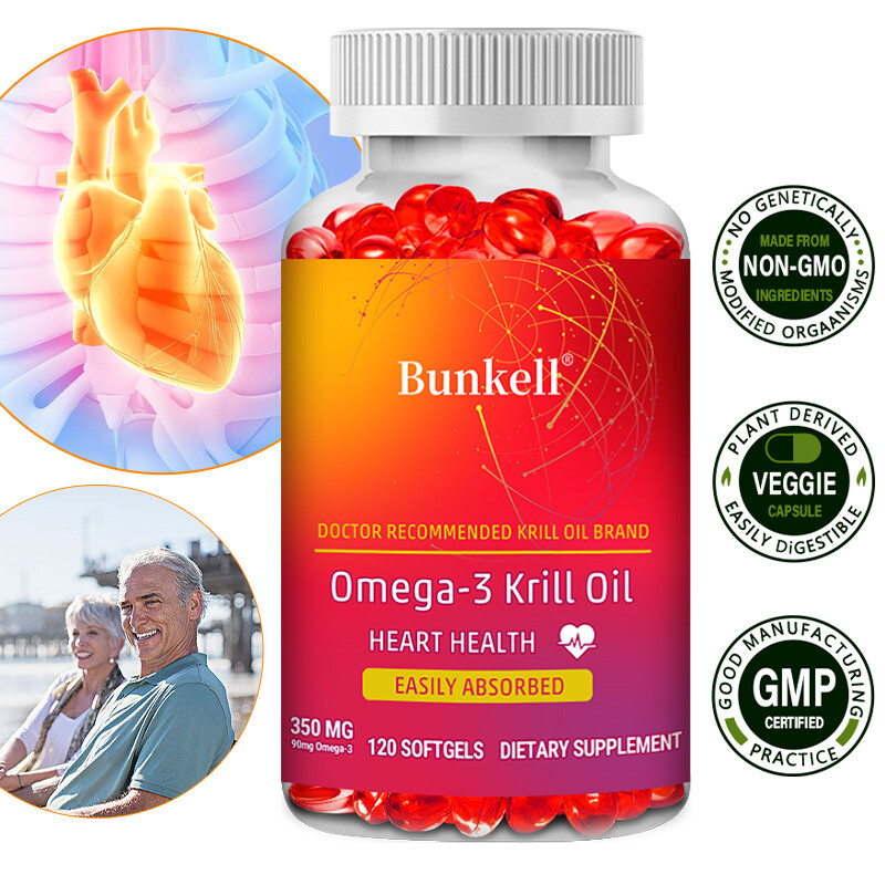 Omega 3 Krill Oil 350mg with EPA, DHA and Astaxanthin, Heart Health