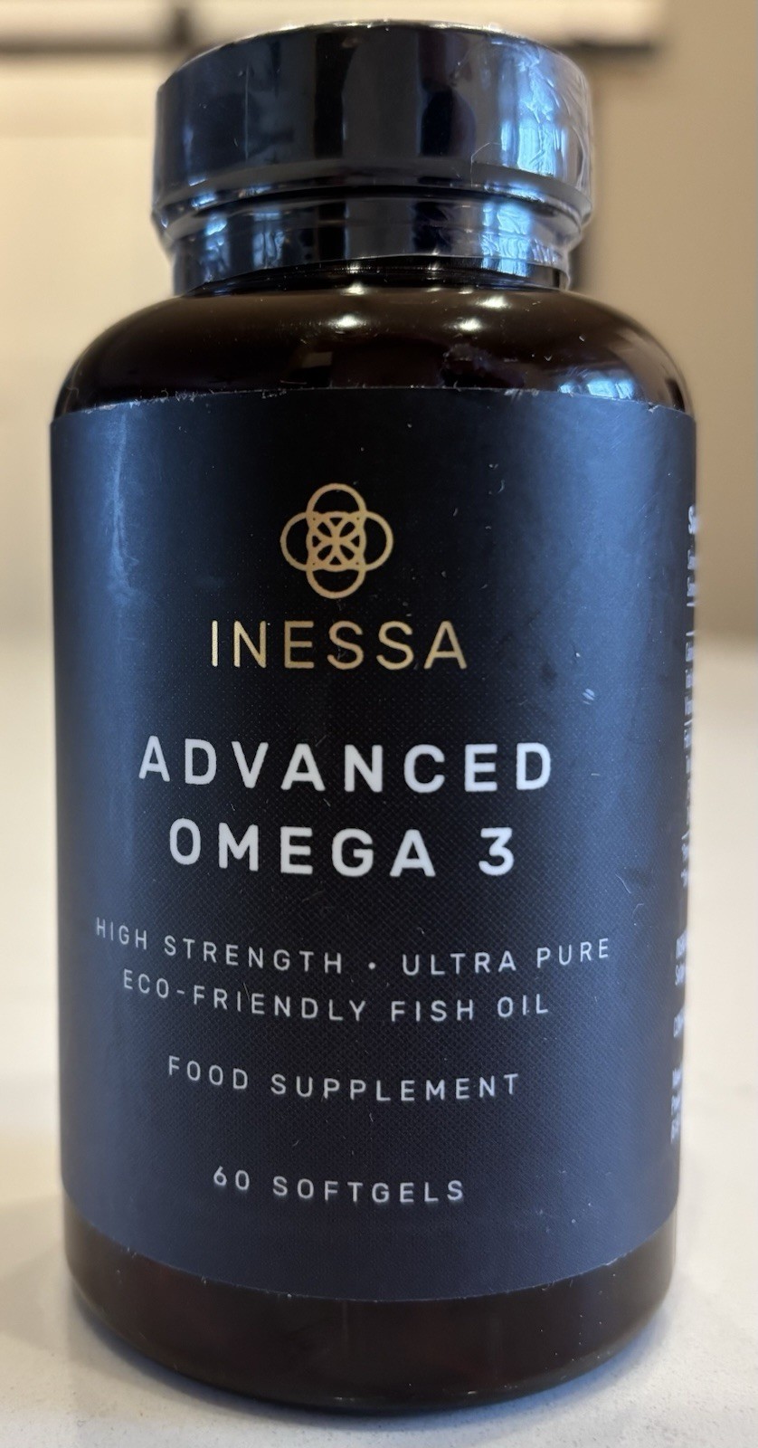 Inessa Advanced Omega 3 Fish Oil 60 Soft Gels 1200mg. Exp. 11/28 Sealed