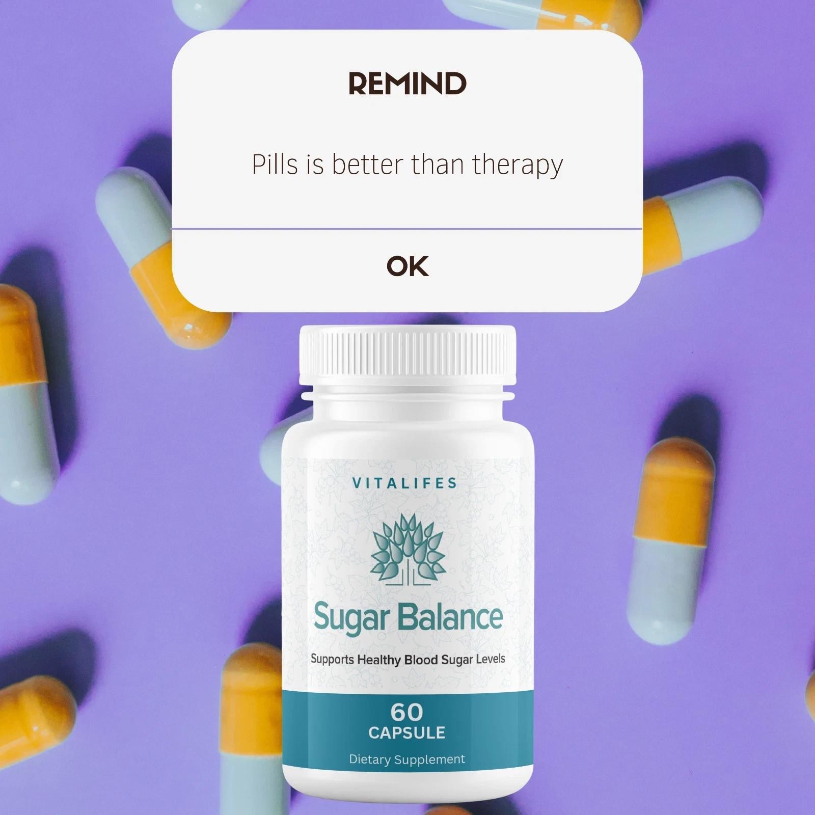 (5 Pack) Sugar Balance Pills Supplement Sugar balance Healthy Blood Sugar 60ct