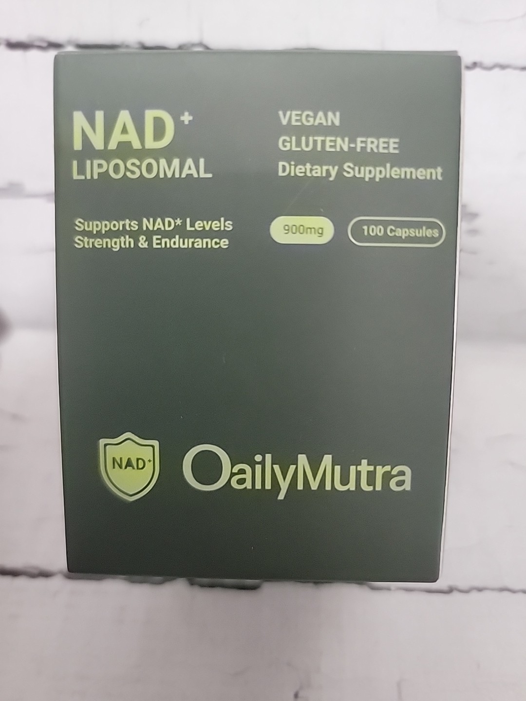 OailyMutra NAD+ Liposomal 900mg 100 Vegan Gluten-Free Capsules Adult Supplement